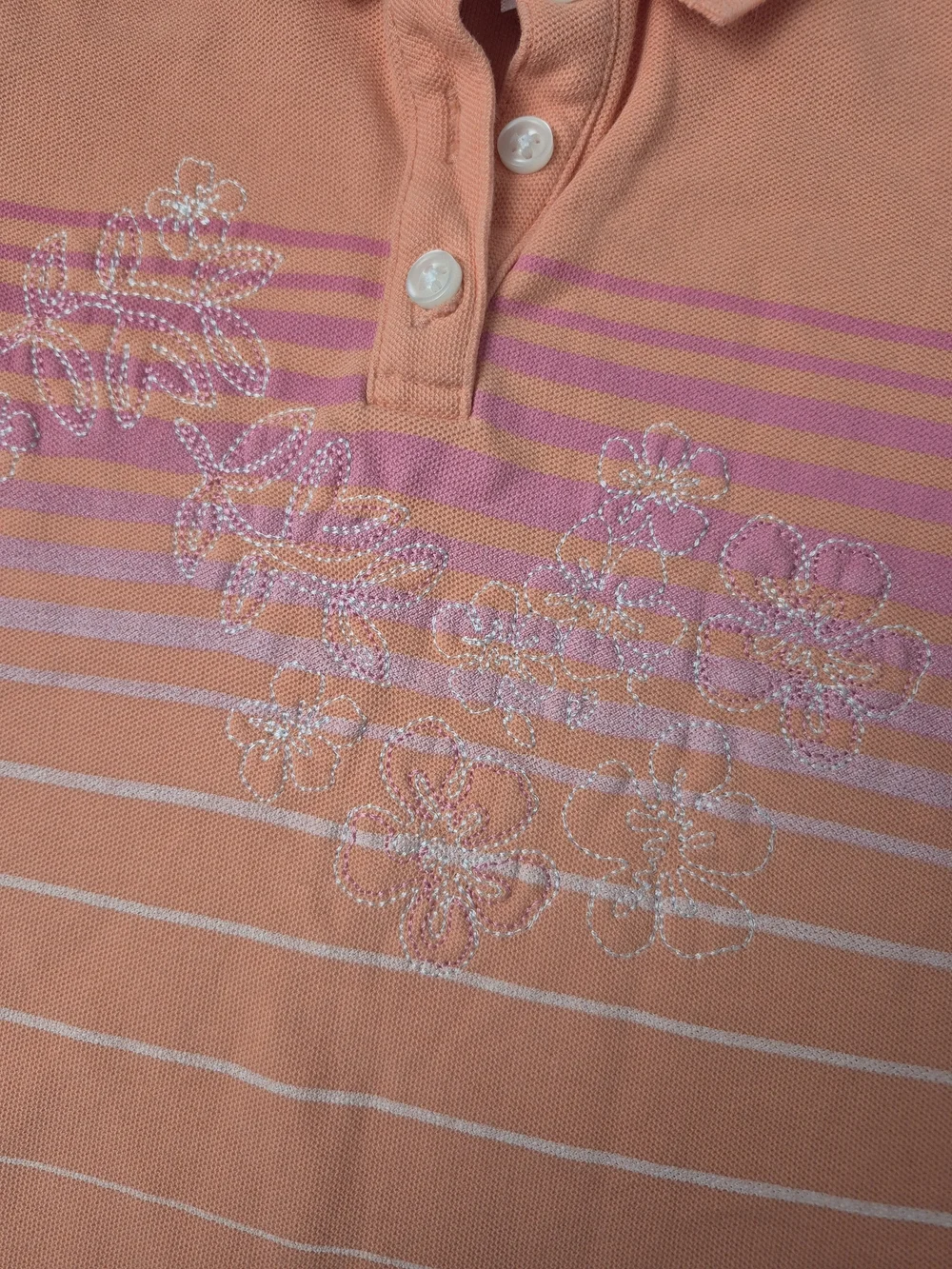 Vintage Y2K Old Navy Toddler Girls Tropical Floral Polo Shirt 3T​